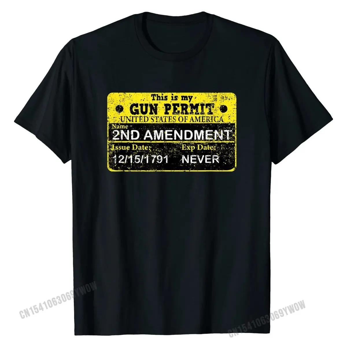 

The 2A is my gun permit Proud American pro 2nd Amendment T-Shirt Cotton T Shirt for Men Design Top T-shirts Normal Designer