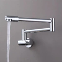 liuyue kitchen faucets blackchrome brass single cold wall mounted bathroom 360 rotate fold able basin faucet crane sink taps