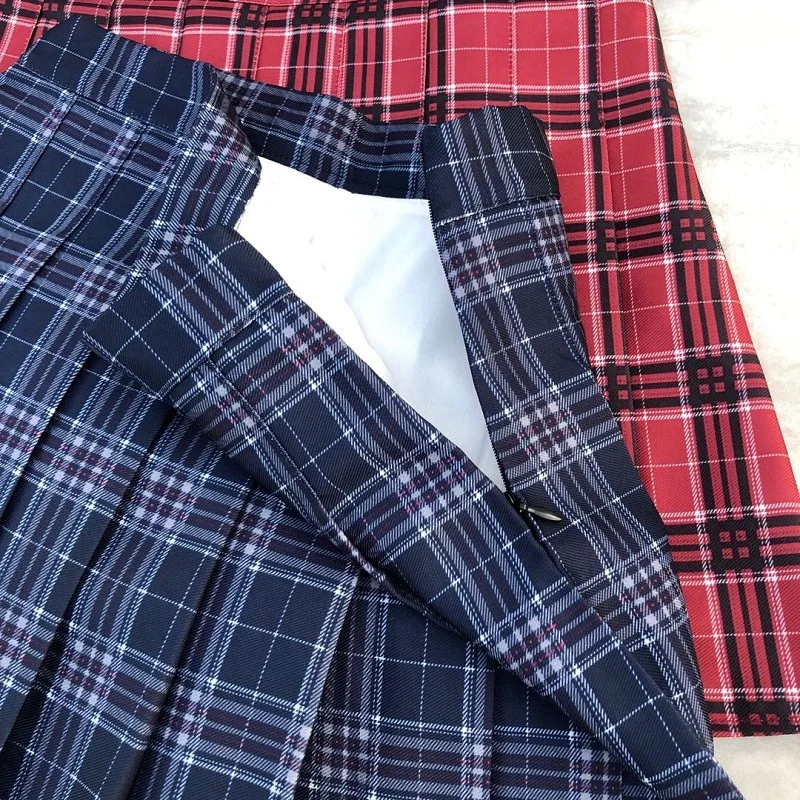 

2020 Autumn Winter New Arrivals Korean Simple Plaid High Waist Slim Pleated Skirt Casual All-Match Women Mini Free Shipping