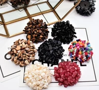 1lot 2pieces sewing accessories big size 4 5cm natural stone beaded buckle stone button high grade clothing decoration buckle