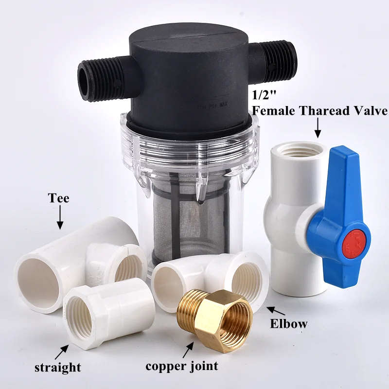 1/2 дюймов соединитель для оросительной трубы сада фильтр водяного насоса