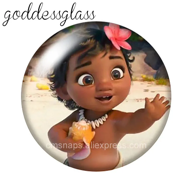 Disney Принцесса Моана Tui Sina 10 шт. круглый фото стекло кабошон 18 мм кнопки для