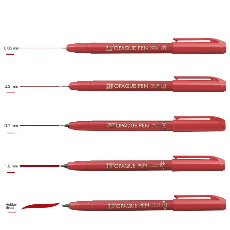 1 шт. японский маркер ZIG Kuretake непрозрачные маркеры-карандаши пленка красный и