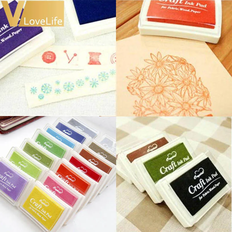 Симпатичные резиновые штампы Крафт чернильные масляный отпечаток пальца бумага