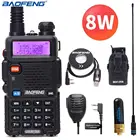 Рация Baofeng UV-5R, мощностью 8 Вт, двухсторонняя радиосвязь, cb Портативная радиостанция с дальностью действия 10 км, pofung UV5R для охоты