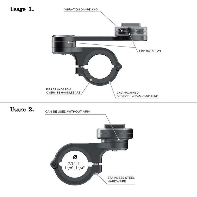 Soporte de tel&eacute;fono para bicicleta/motocicleta para sp connect, funda de tel&eacute;fono m&oacute;vil, cubierta de aluminio para MTB, Smartphon-2