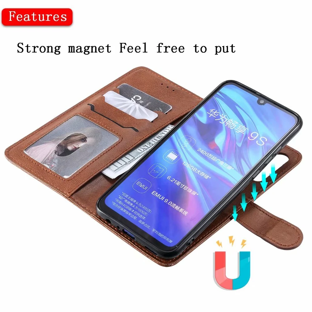 Чехол 2 в 1 для телефона Huawei P30 P20 Pro Mate 20 10 Lite Y6 Y7 Y9 P Smat многофункциональный кожаный