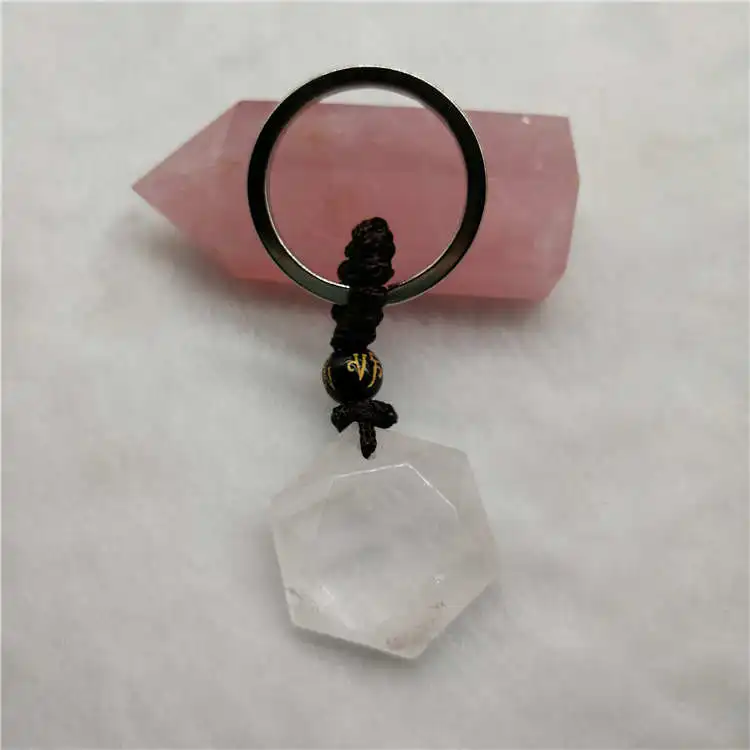 Прямая поставка природный камень кристалл кварц Шесть звезд счастливый амулет