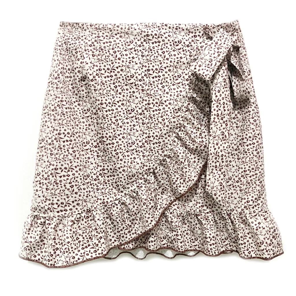 

Woman skirts harajuku 2021 outfit with short skirt tall waist falbala irregular printing skirts womens WSL4222