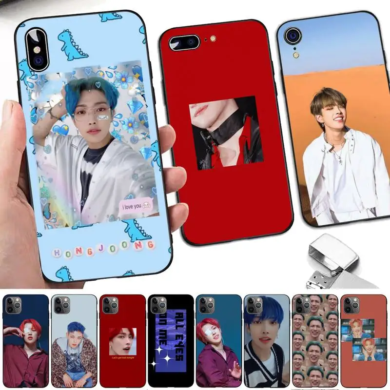 

kpop ATEEZ HongJoong Phone Case for iphone 13 8 7 6 6S Plus X 5S SE 2020 XR 11 12 pro XS MAX