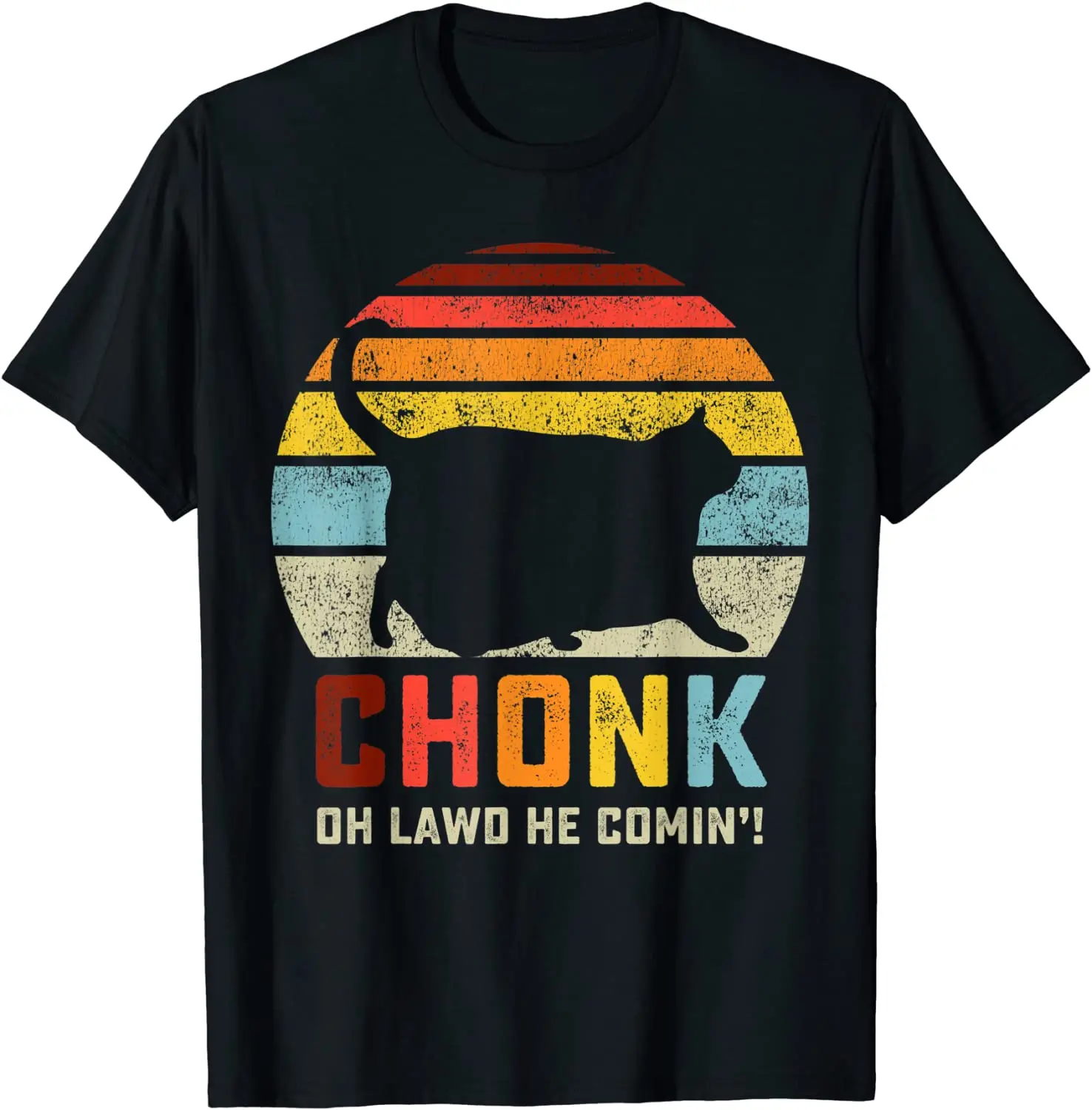 

Chonk Cat Scale Meme Funny Retro Style Vintage Cats Memes T-Shirt Vintage Style 60s 70s Men Women T-Shirt