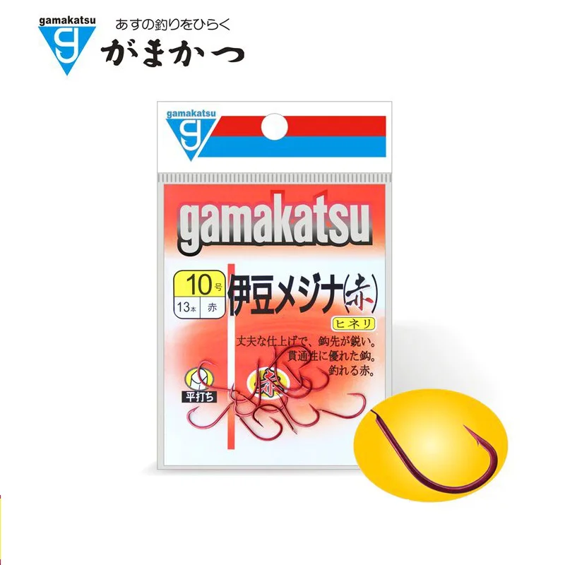 

Hot! Fishing-Hooks Gamakatsu Barbed Fishing Hook Imported Gamakatsu Bean Red