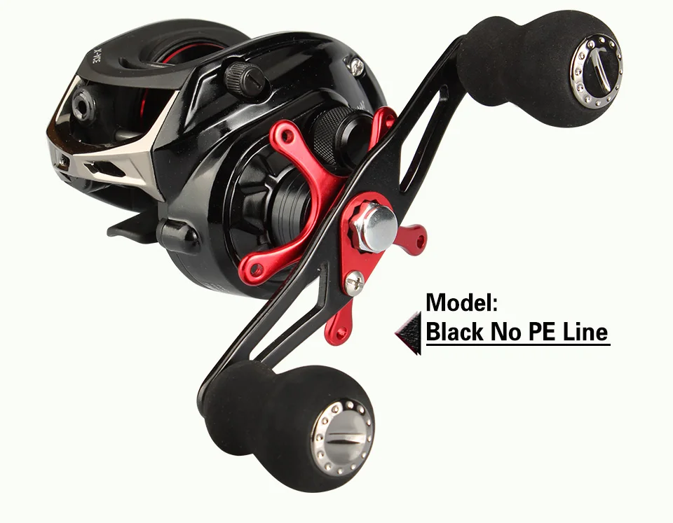 JITAI Baitcasting Fishing Катушка Оборудовано с PE 4 Пряди линия 8 кг Сила торможения 14+ 1BBs Качество Ultra Light Wheels Карп приманки рыбалка