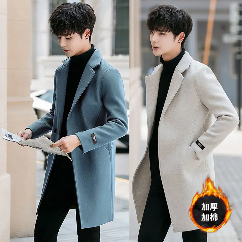 

2020 с текстильной отделкой из хлопка; Хлопковая утепленная Корейская версия тела длинная куртка-ветровка мужская пальто с мехом для мужчин
