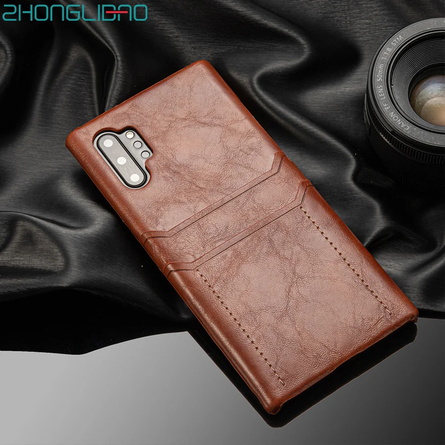 Чехол для Galaxy Note 10 5G Plus с отделением карт Samsung Роскошный кожаный бумажник