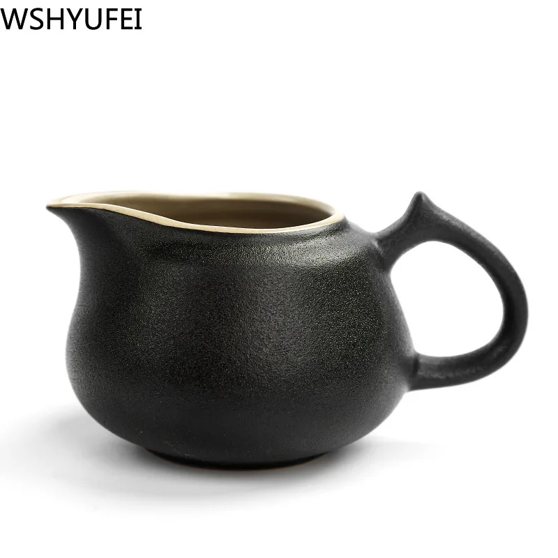 Чайный набор из черной керамики кунг-фу портативный дорожный чайный комплект 10