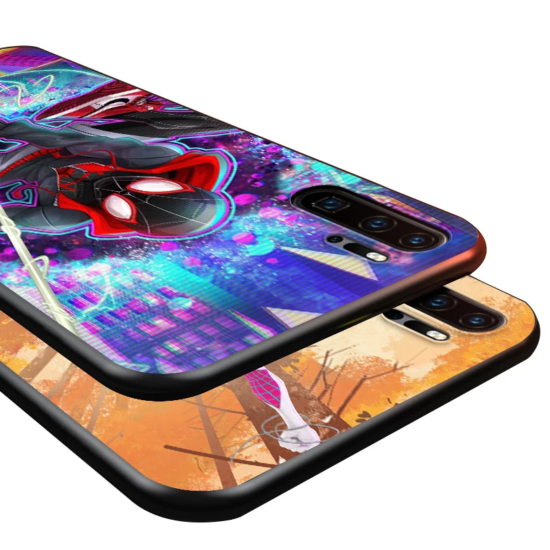 

Marvel-Spider-Man For Huawei P8 P9 P10 P20 P30 P40 P50 Lite E RU Pro 2017 2019 mini TPU Black Phone Case