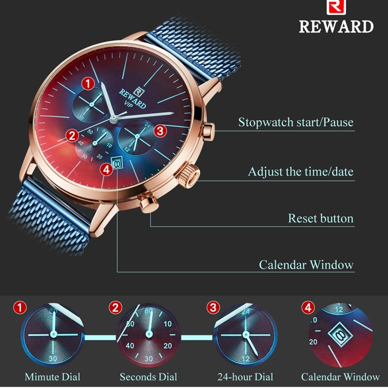 Часы наградные мужские Модные цветные спортивные водонепроницаемые с