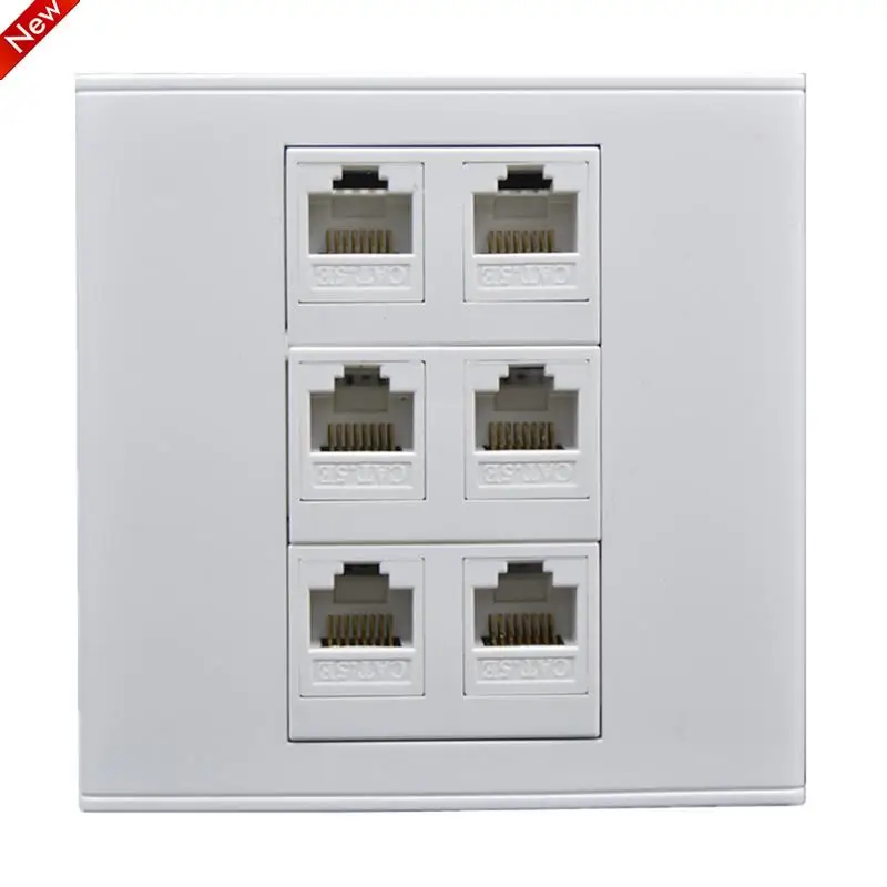 

Лицевая панель Keystone, 6 портов, 4 порта, RJ-45 Cat5e, 1 шт.