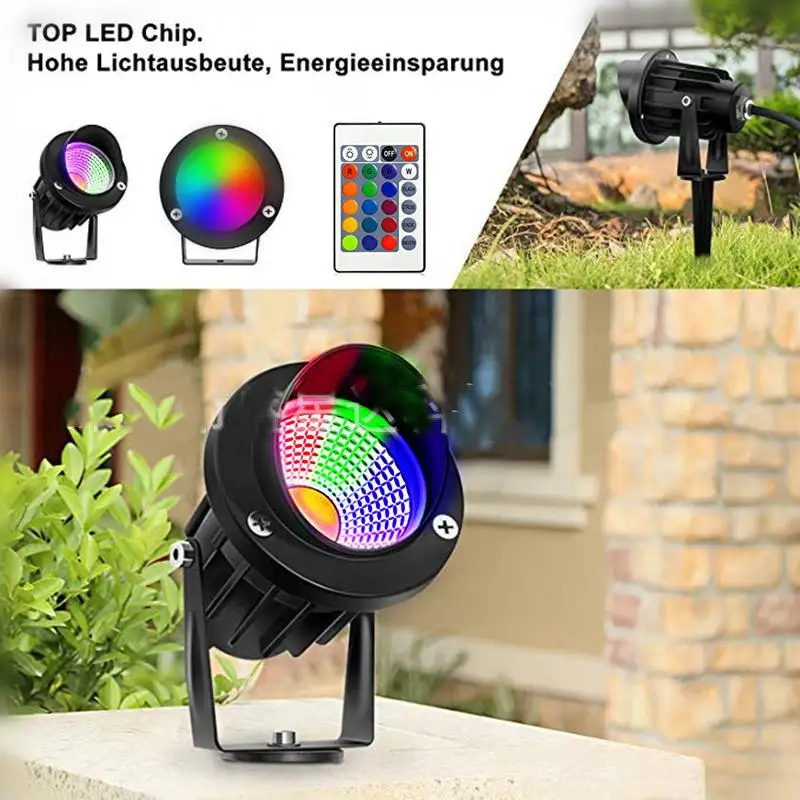 Светодиодный COB-светильник LumiParty с шипами водонепроницаемый RGB светильник для