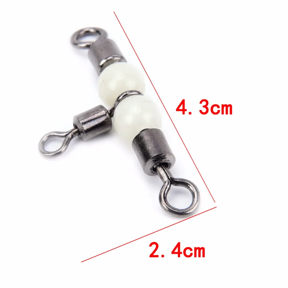 

Tackle Connector Rolling Swivels 3-way Swivels Luminous Fishing Swivels Rolling Swivels Sea Fishing Accessories