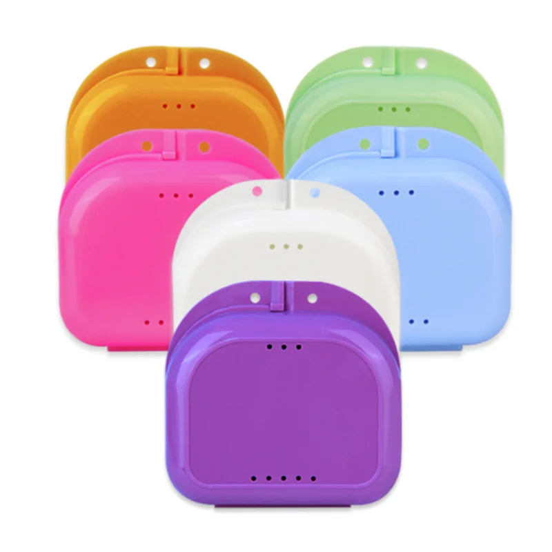 

Organzier Teeth Box Denture Storage Box Case Dental False Teeth Appliance Container Orthodontic Mouth Guard Plastic Storage