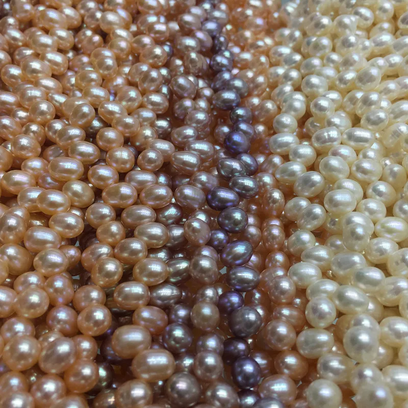 

Freshwater Pearl necklace Round shape with Size 5-6 perfect luster loose pearl strands