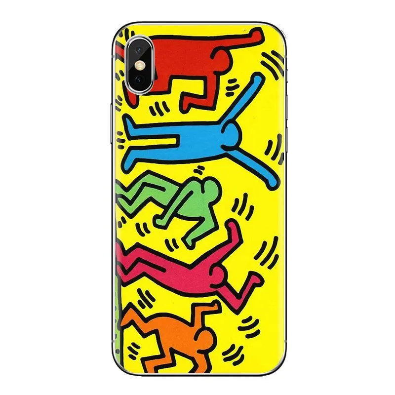 Keith Haring Works Colorful Print Silicone Bag Case For iPod Touch Apple iPhone 11 Pro 4 4S 5 5S SE 5C 6 6S 7 8 X XR XS Plus Max |