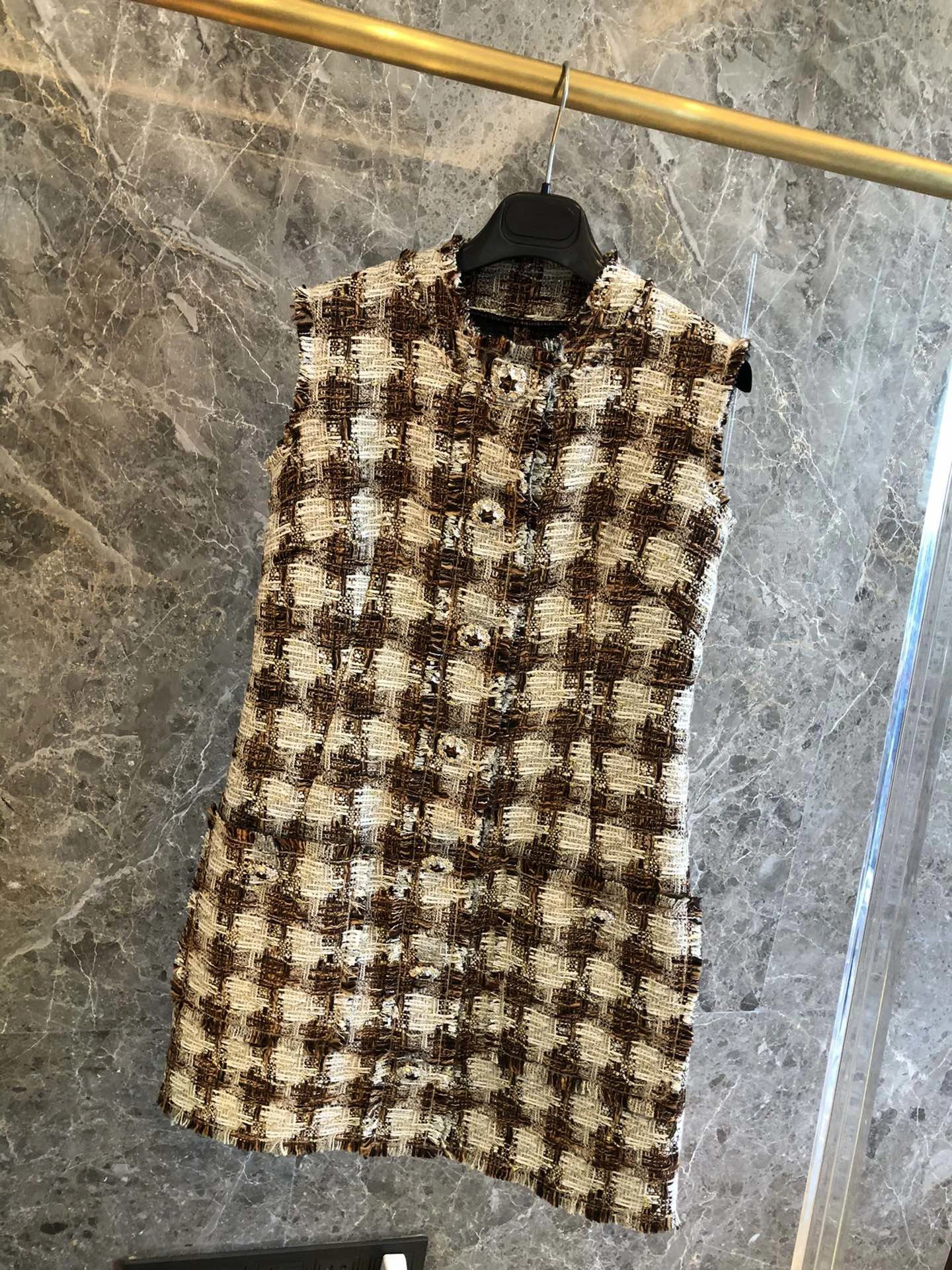 

Женское модное платье-жилет без рукавов, с круглым вырезом, модель 2021, 1030