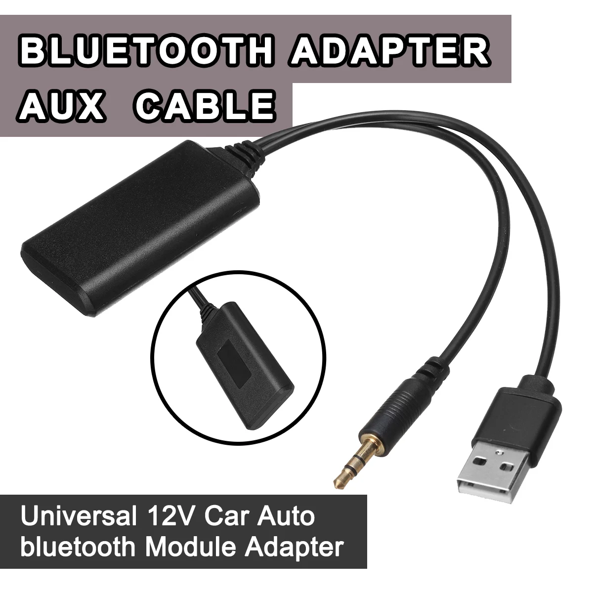 

Адаптер Беспроводной Радио стерео Универсальный 12V Авто bluetooth модуль AUX-IN Aux Кабель-адаптер USB 3,5 мм разъем