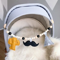 baby carriage mobile cradle lathe bell toy 1 pc of baby carriage decoration bracelet baby pacifier chain clip pacifier holder