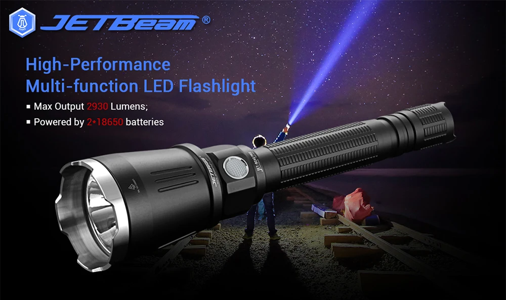 JETBeam BC40Pro портативный охотничий фонарь 18650 CREE XHP50 светодиодный 2930LM Тактический уличный фонарь для охоты