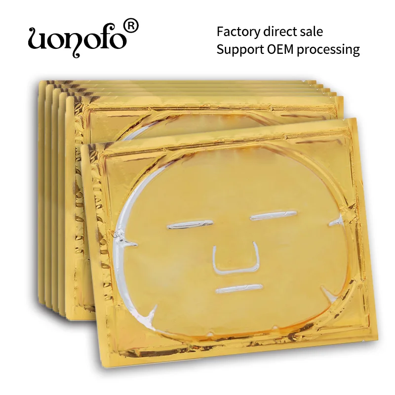 24K Золотая коллагеновая маска для лица кристально увлажняющая Антивозрастная