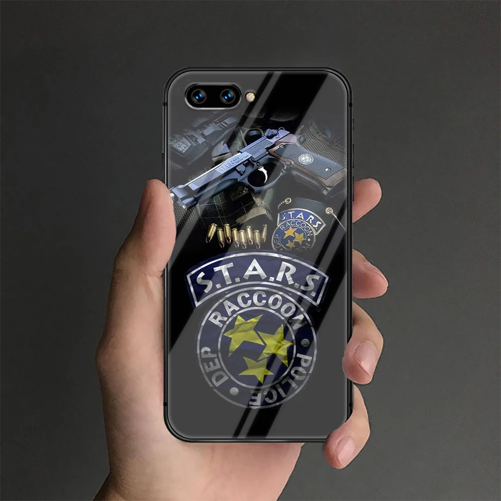 

Ada-Wong Resident-Evils Phone Tempered Glass Case Cover For Huawei Honor 7 8 9 10 20 A X I Lite Bumper Etui Back Black