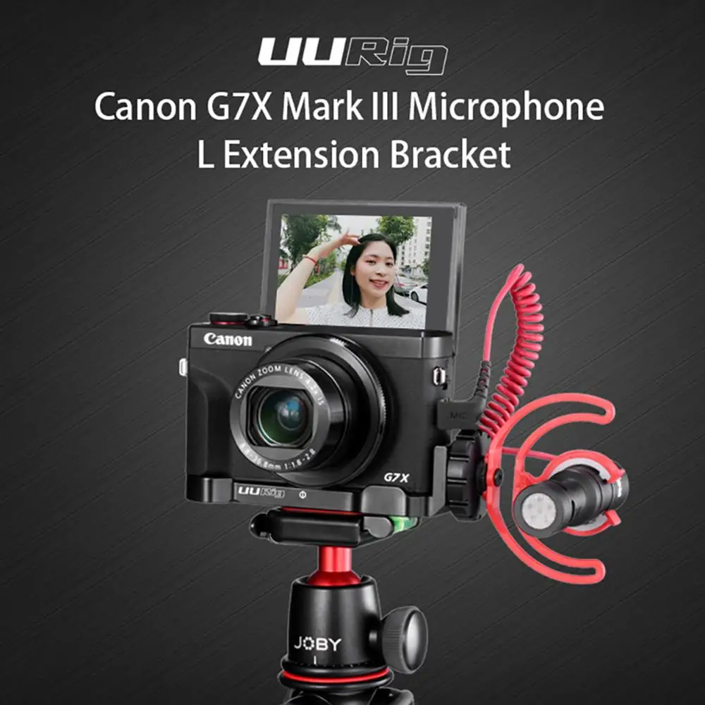 Пластина UURig R016 L для удлинителя микрофона Canon G7X Mark III быстросъемный кронштейн с