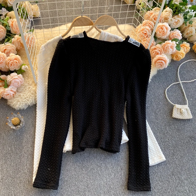 

Women's Spring New Embroidered Sequins Blouse Bowknot V-Neck Slim Long Sleeve Shirt Female Top D009