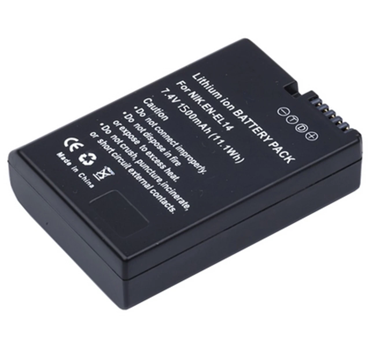

Battery Pack for Nikon EN-EL14, ENEL14, EN-EL14a, ENEL14a Rechargeable Lithium Ion