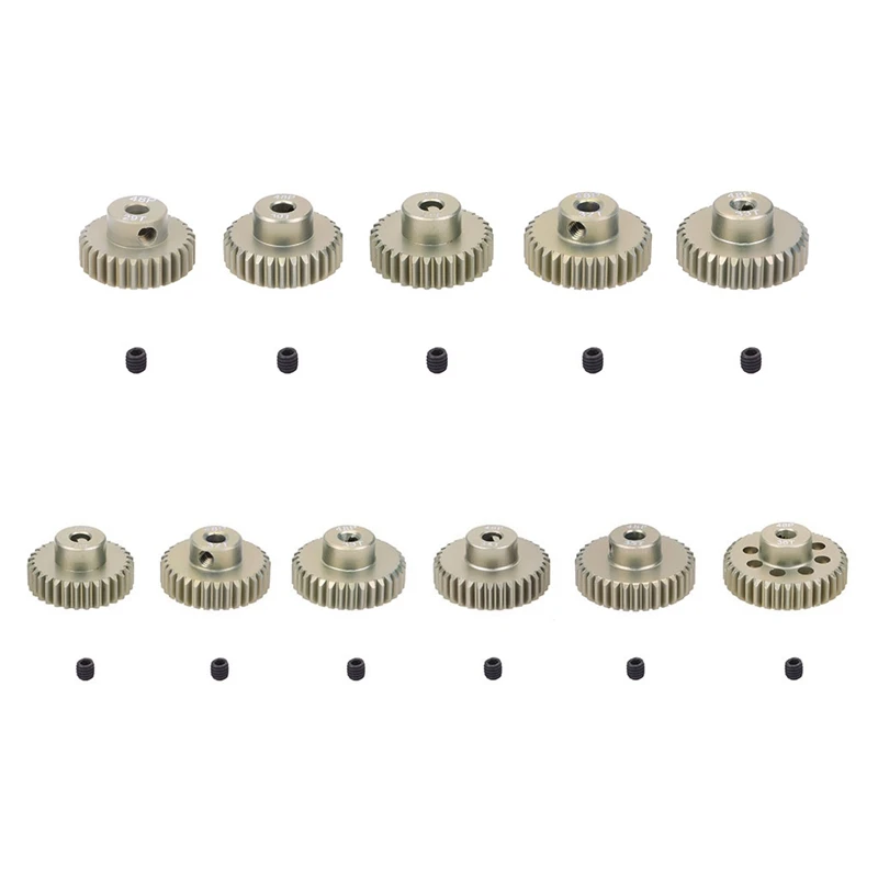 

3.175mm Aluminium Metal Motor Gear 48DP 3.175mm Pinion Motor Gear Set for 1/10 Rc Model Car Motor - 29-33T