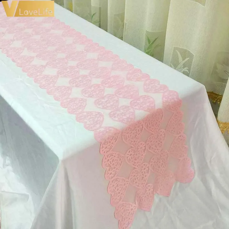 Красная розовая настольная дорожка с надписью Love 13x72 дюйма для украшения