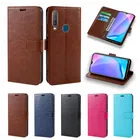 Высокое качество кожаный чехол с узором Crazy Horse Сумка чехол на заднюю панель мобильного телефона оболочки для VIVO Y17 Y31 Y51 V21 V20 Se X60 Pro Y20 Y12 Y15 Y3 U10 U3X