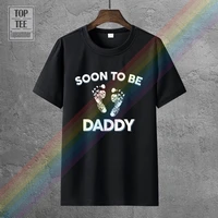 cheap price 100 cotton tee shirts crew neck new style mens soon to be daddy new baby t shirt father dad tee tshirt