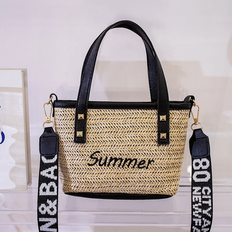 

Female Handbag 2021 New Summer Rattan Shoulder Bag Fashion Korean Woven Bag Mini Messenger Straw Crossbody Bag