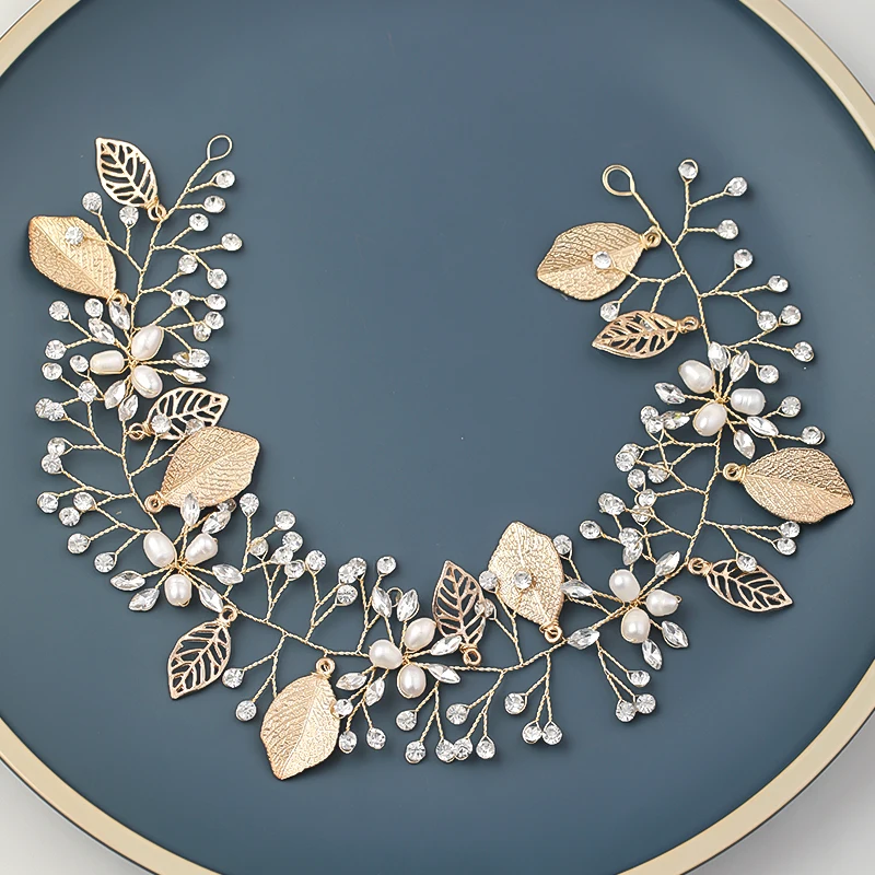 Роскошная модная свадебная повязка на голову с жемчугом и кристаллами цветочный