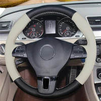 diy anti slip wear resistant steering wheel cover for volkswagen tiguan golf plus cc passat cc touran car interior decoration