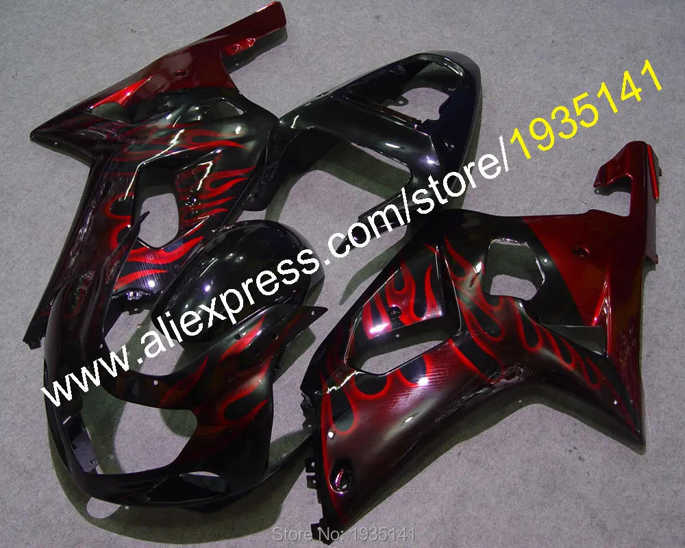 

Для Suzuki GSXR600 GSXR750 K1 2001 2002 GSX-R600 01 02 03 красное пламя набор обтекателей (литьё под давлением)