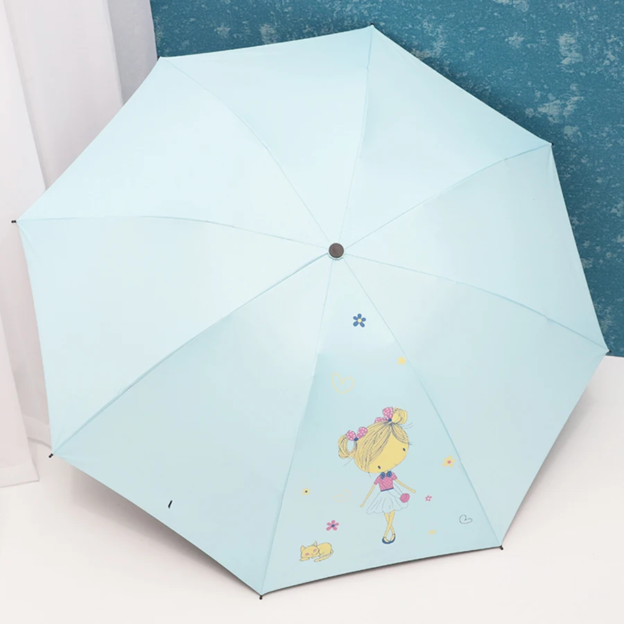 Зонт с изображением кроликов Rain женский корейский двойной розовый зонтик для