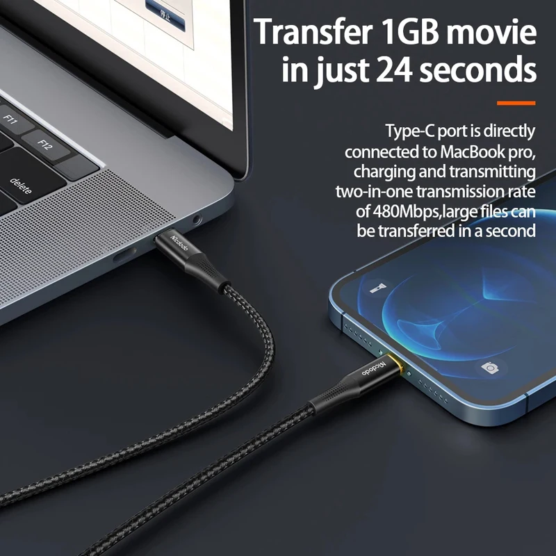 Зарядный кабель Mcdodo USB Type-C 20 Вт для iPhone 13/12/11 Pro Max/Xs/MacBook/iPad | Мобильные телефоны и