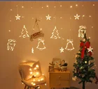 Светодиодная гирлянда, 220 В110 В, с изображением Луны, звезды