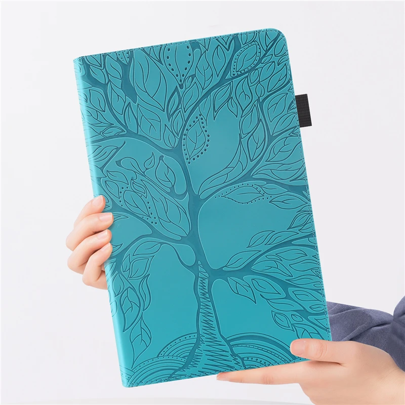 

Case For Amazon Kindle Fire HD 8 Plus 2020 Embossing Tree Leather Cover For Coque Amazon Fire HD8 Plus 2020 8.0 inch Cover Cases