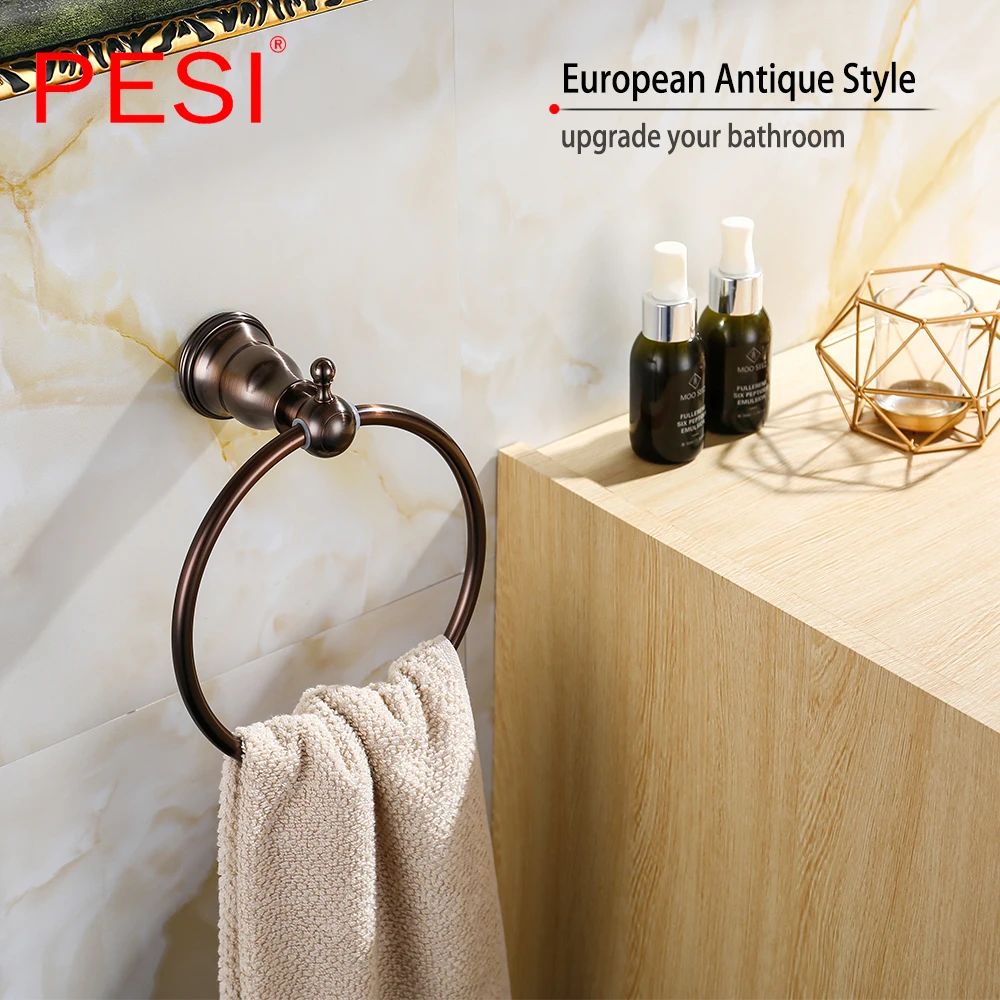 Античный бронзовый набор аксессуаров для ванной комнаты держатель полотенец